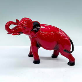 Elephant Trunk Salute HN891 Flambe - Royal Doulton Figurine (1 of 4)