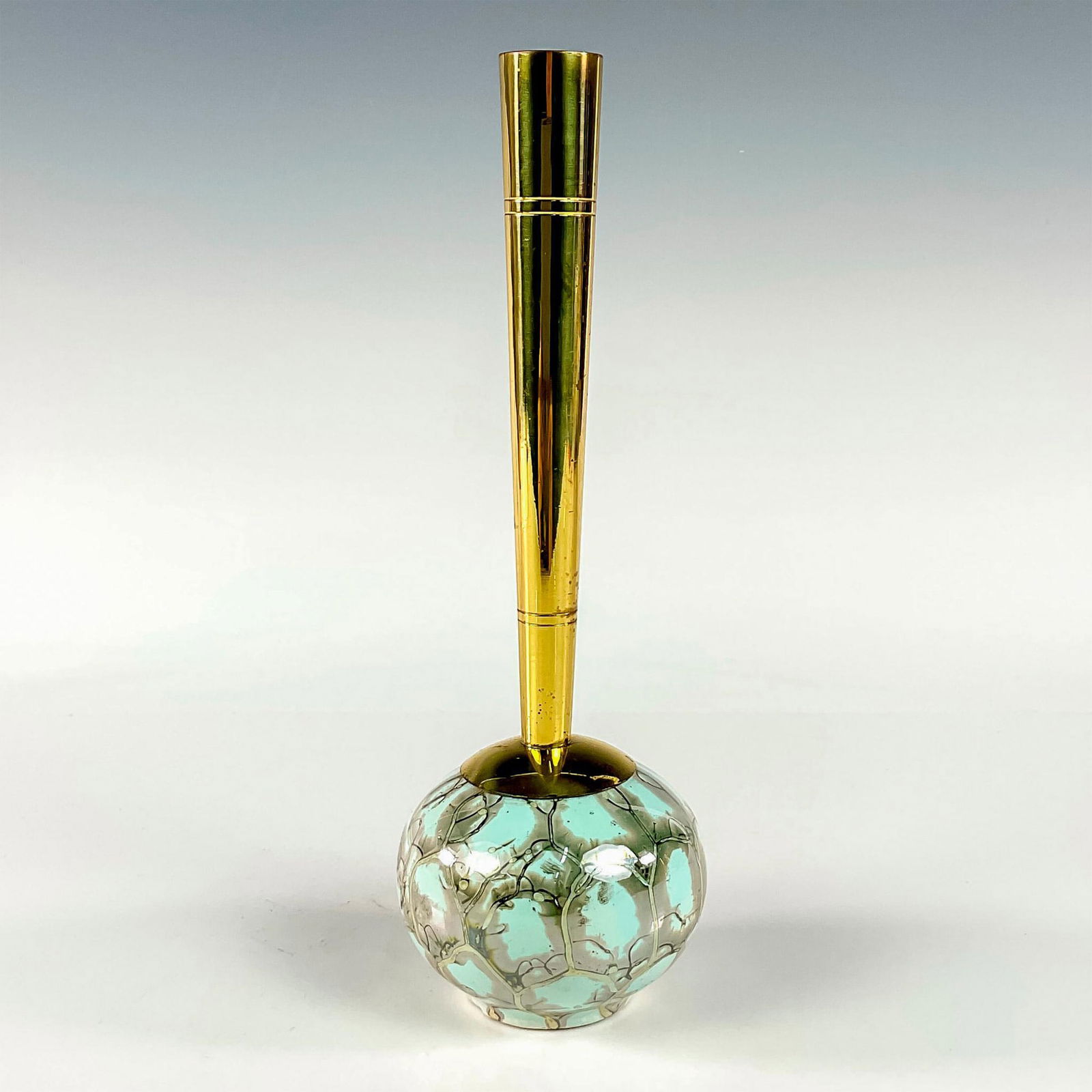 Unusual Delft Mid-Century Modern Lustre Glaze Bud Vase (1 of 3)