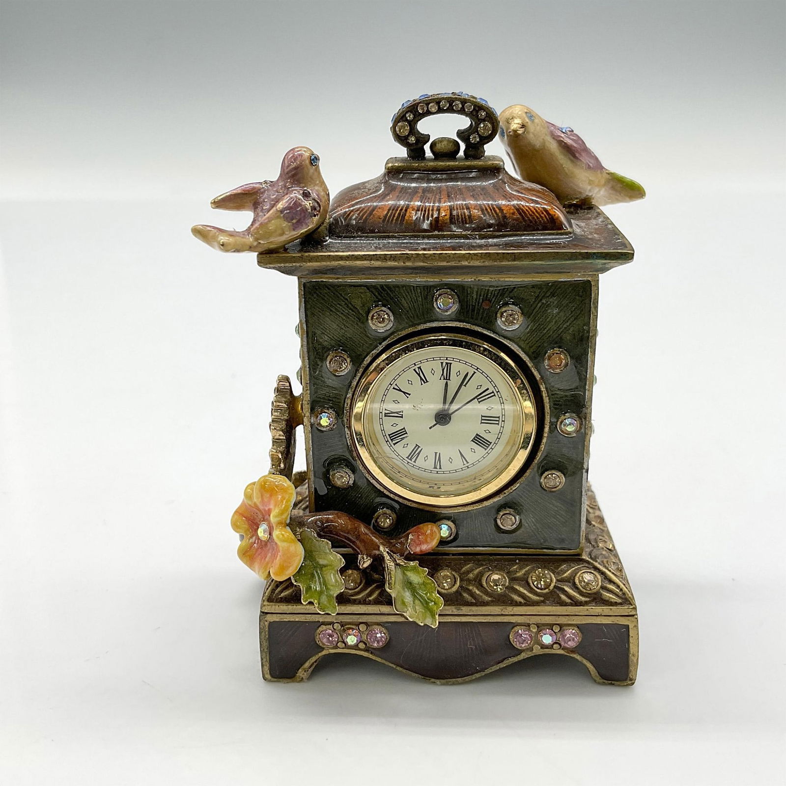 Jay Strongwater Mini Mantle Clock, Songbirds (1 of 5)