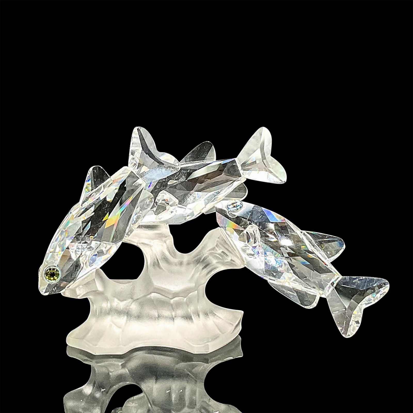 Swarovski Silver Crystal Figurine, Three South Sea Fish (1 of 4)