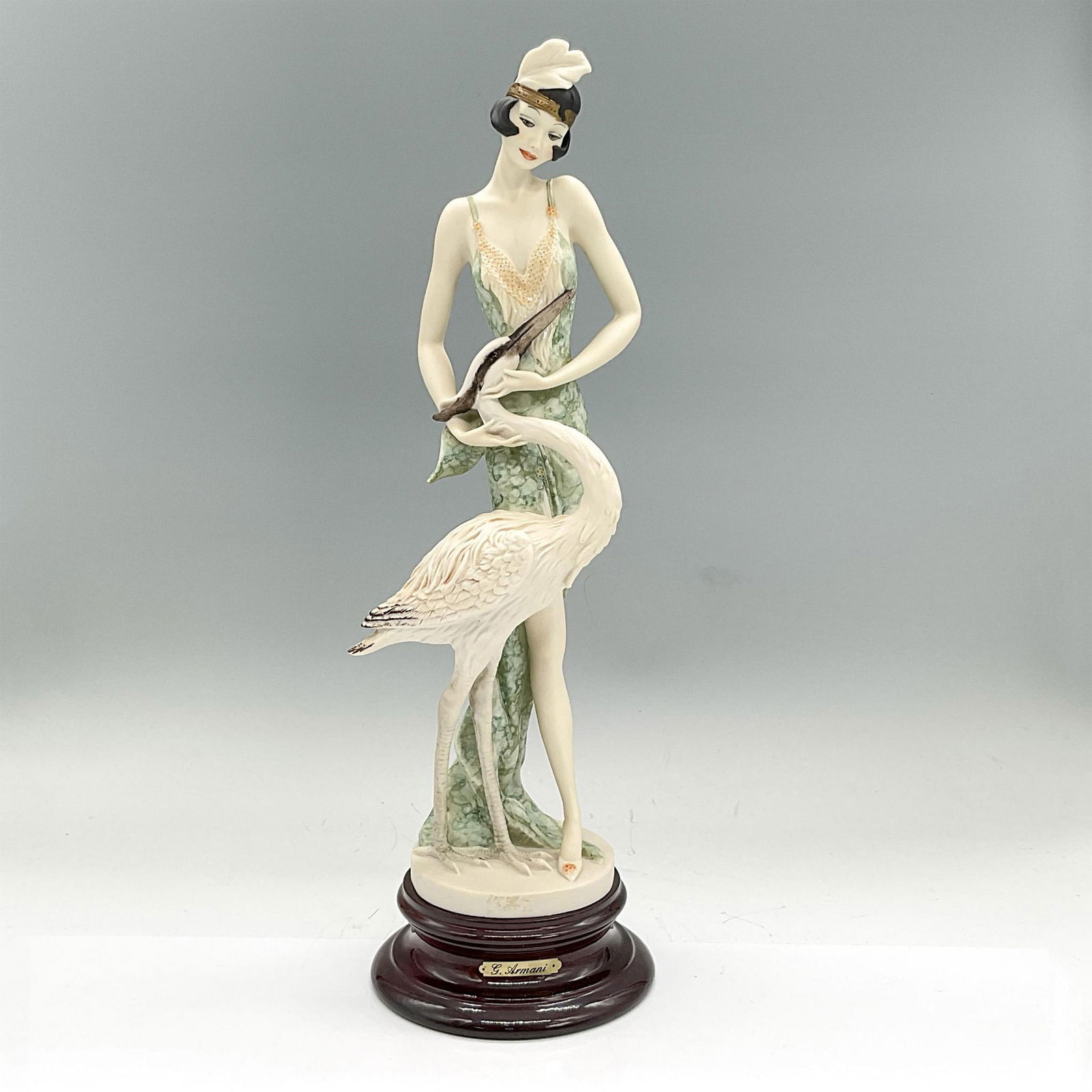 Florence Sculture d'Arte Giuseppe Armani Figurine, Lady + Heron (1 of 3)