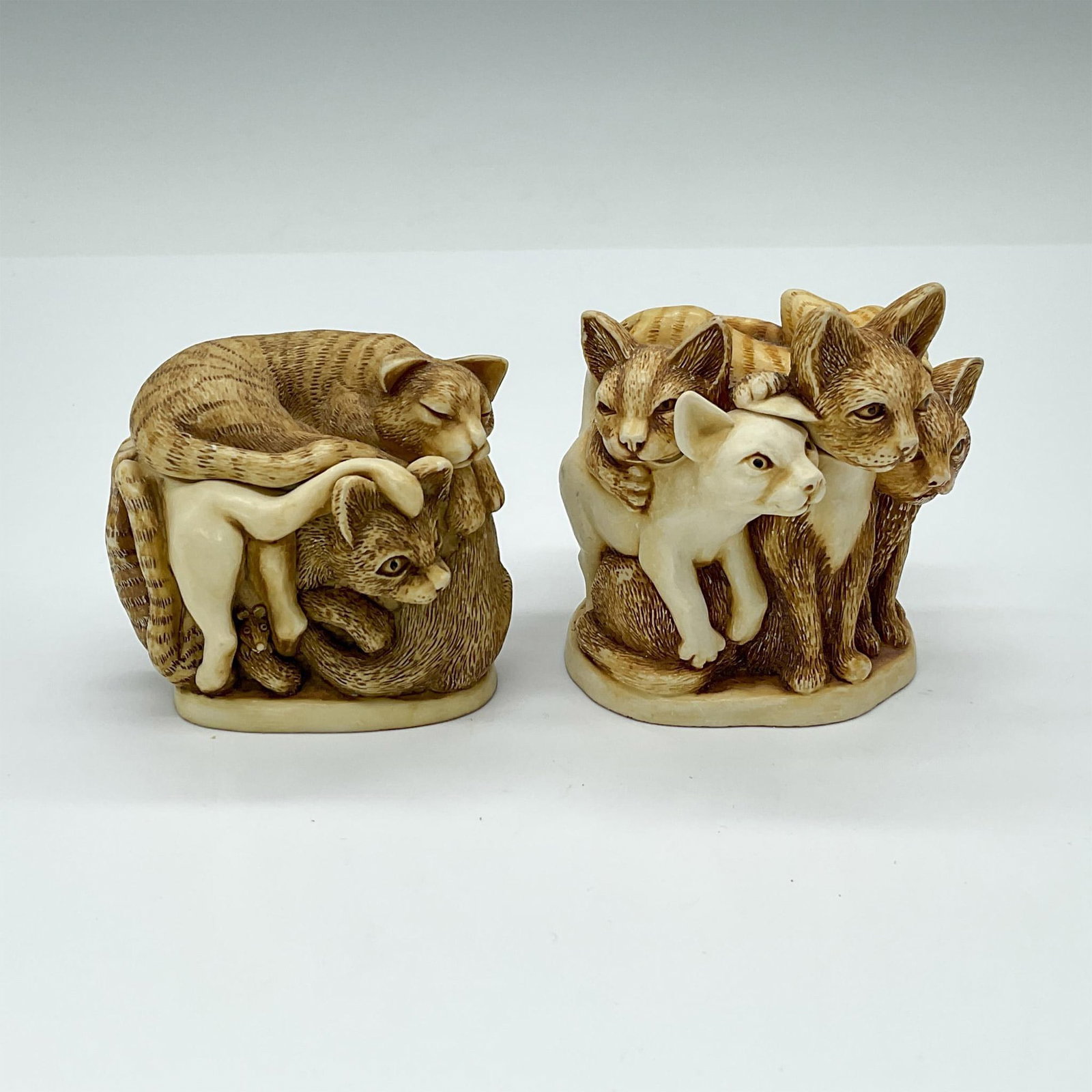 2pc Harmony Kingdom Boxes, Purrfect Friends & Fur Ball (1 of 4)