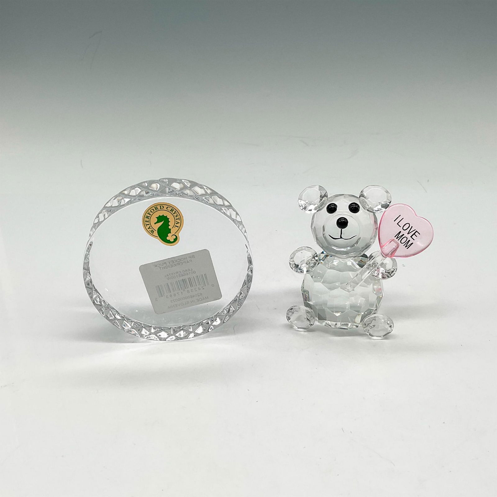 2pc Waterford Crystal Paperweight + Figurine (1 of 3)