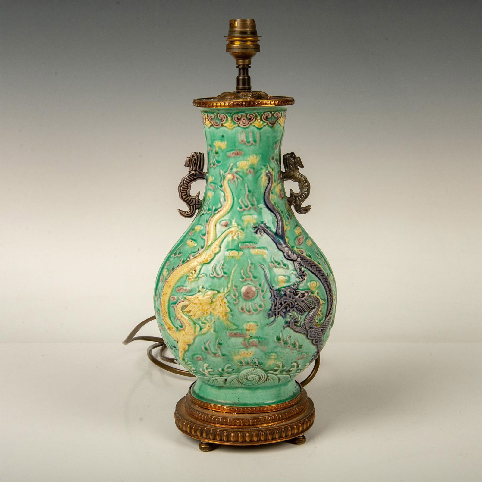 Chinese Ceramic Dragon Table Lamp (1 of 7)