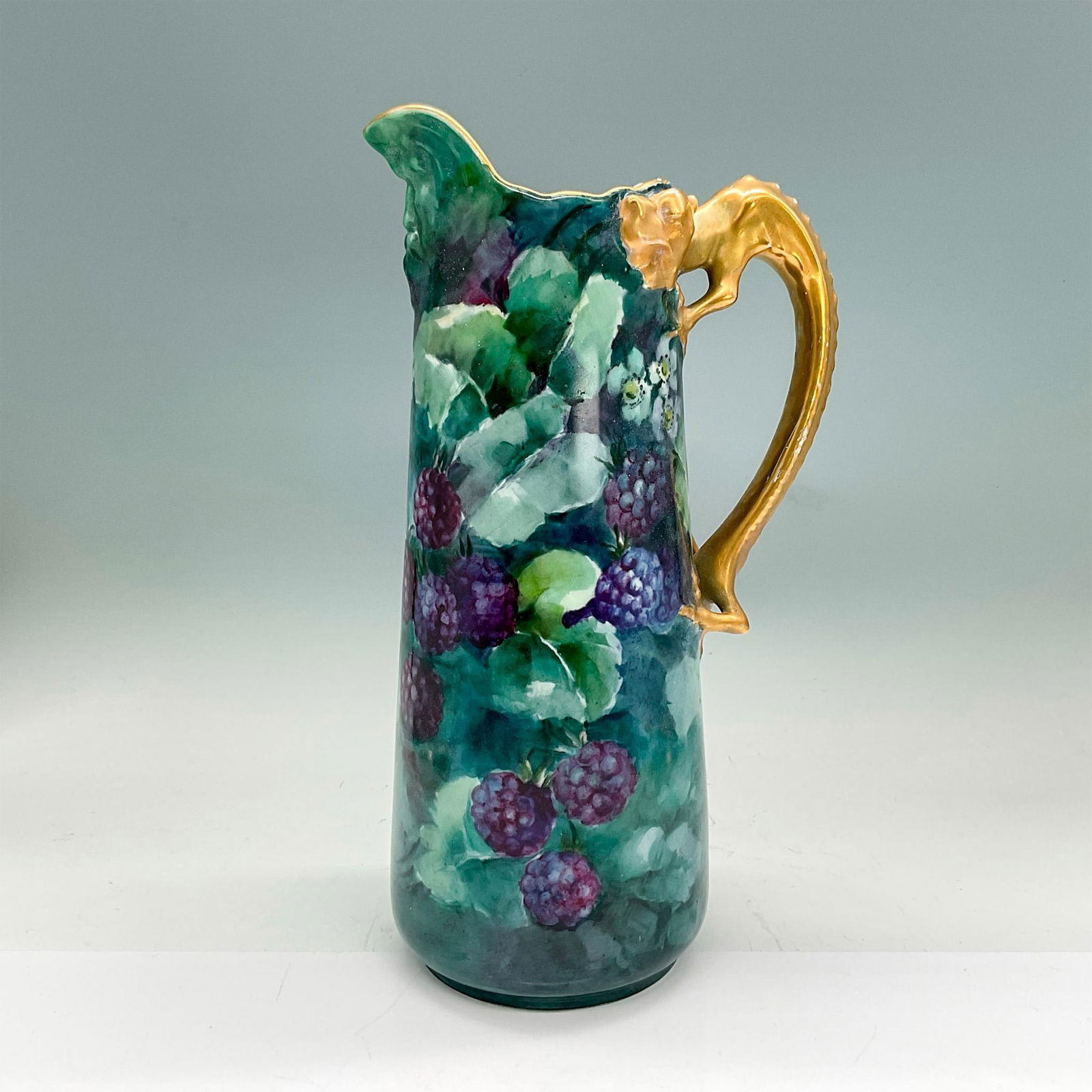 Antique Porcelain Pitcher, Blackberries (1 of 3)
