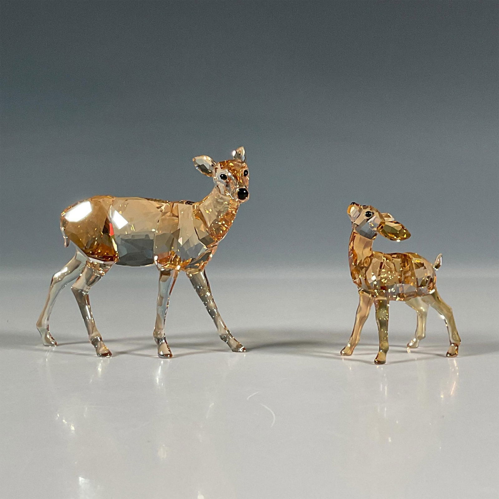 Pair of Swarovski Crystal Figurines, Fawn and Doe (1 of 5)