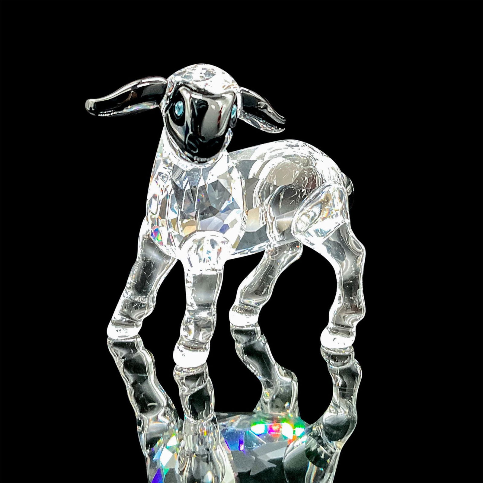 Swarovski Crystal Figurine, Little Blackhead Lamb 654305 (1 of 4)
