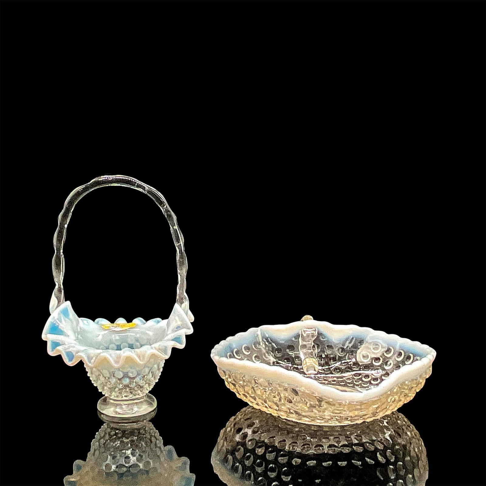 2pc Vintage Fenton Opalescent Candy Dishes (1 of 6)