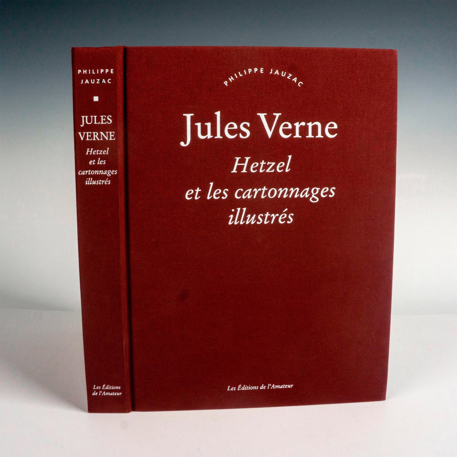 P. Jauzac, Jules Vern, Hetzel et les cartonnages illustres: Philippe Jauzac wrote Jules Verne, Hetzel et les cartonnages illustres as a definitive reference catalogue for Jules Verne's series Les Voyages Extraordinaires that editor Pierre-Jules Hetzel publishe