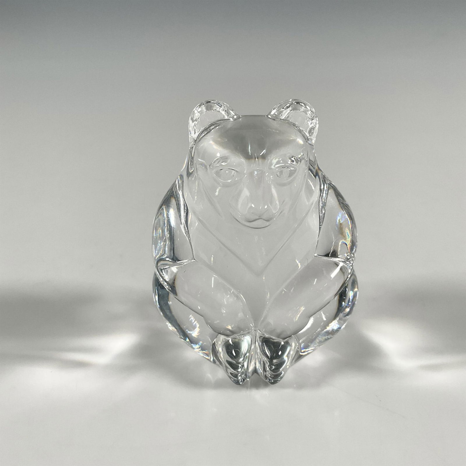 Steuben Art Glass Seated Bear Figurine (1 of 4)