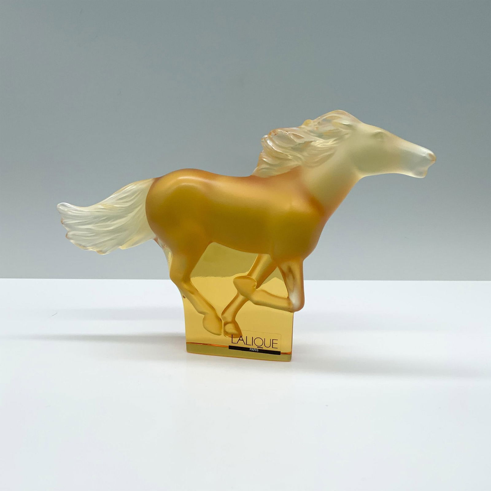 Lalique Crystal Figurine, Amber Kazak Horse (1 of 3)