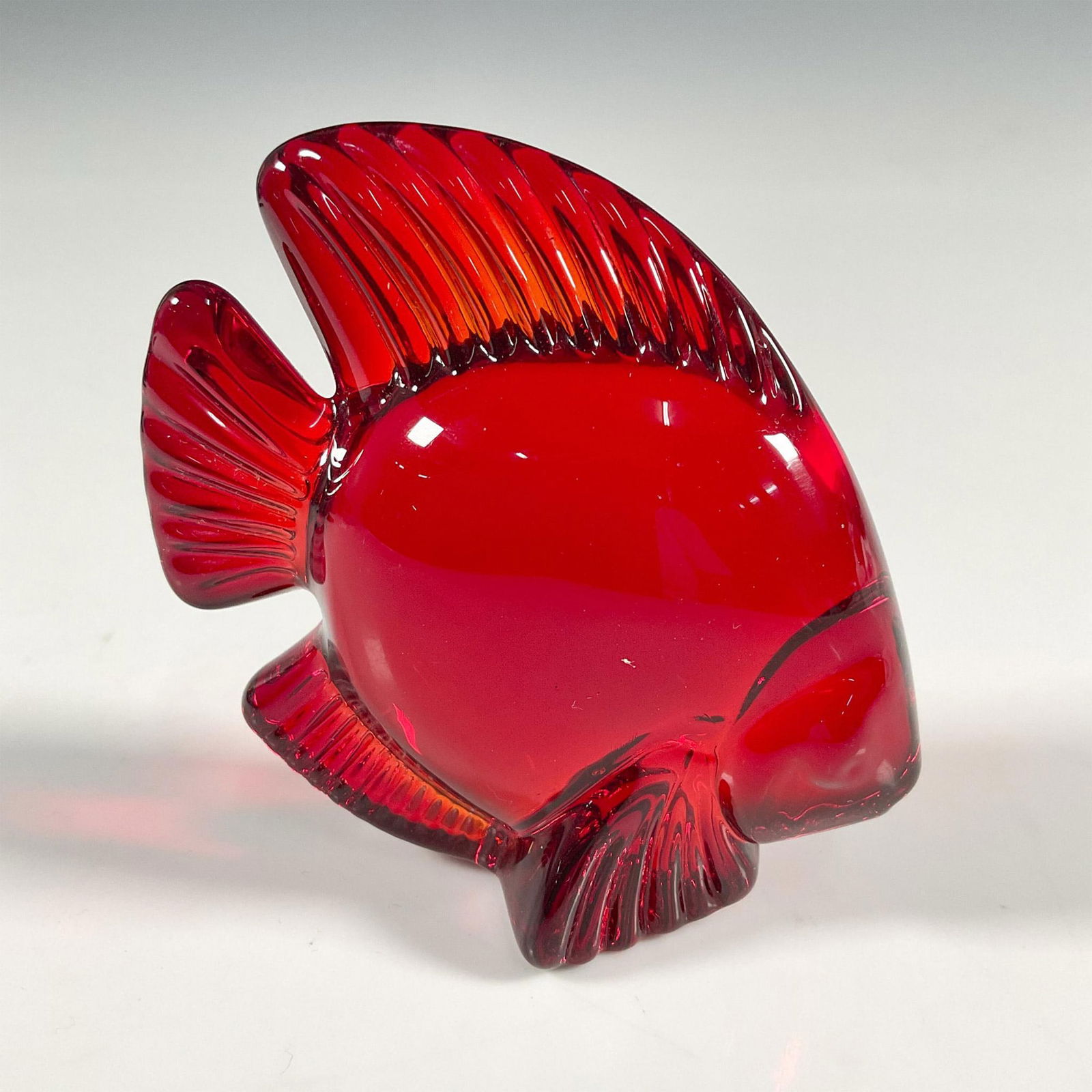 Daum Crystal Figurine, Red Fish (1 of 5)