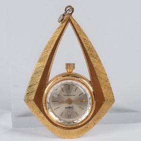 Vintage Sheffield Gold Metal Pendant Watch