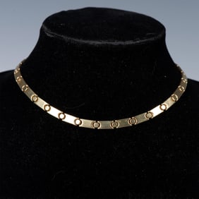 Italian 14K Gold Chocker Necklace