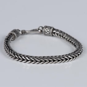 Suarti Bali Handmade Sterling Silver Braided Rope Bracelet