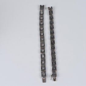 2pc Retro Sterling Silver Bracelets