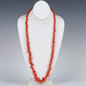 Stunning Graduated Natural Coral Branch Necklace