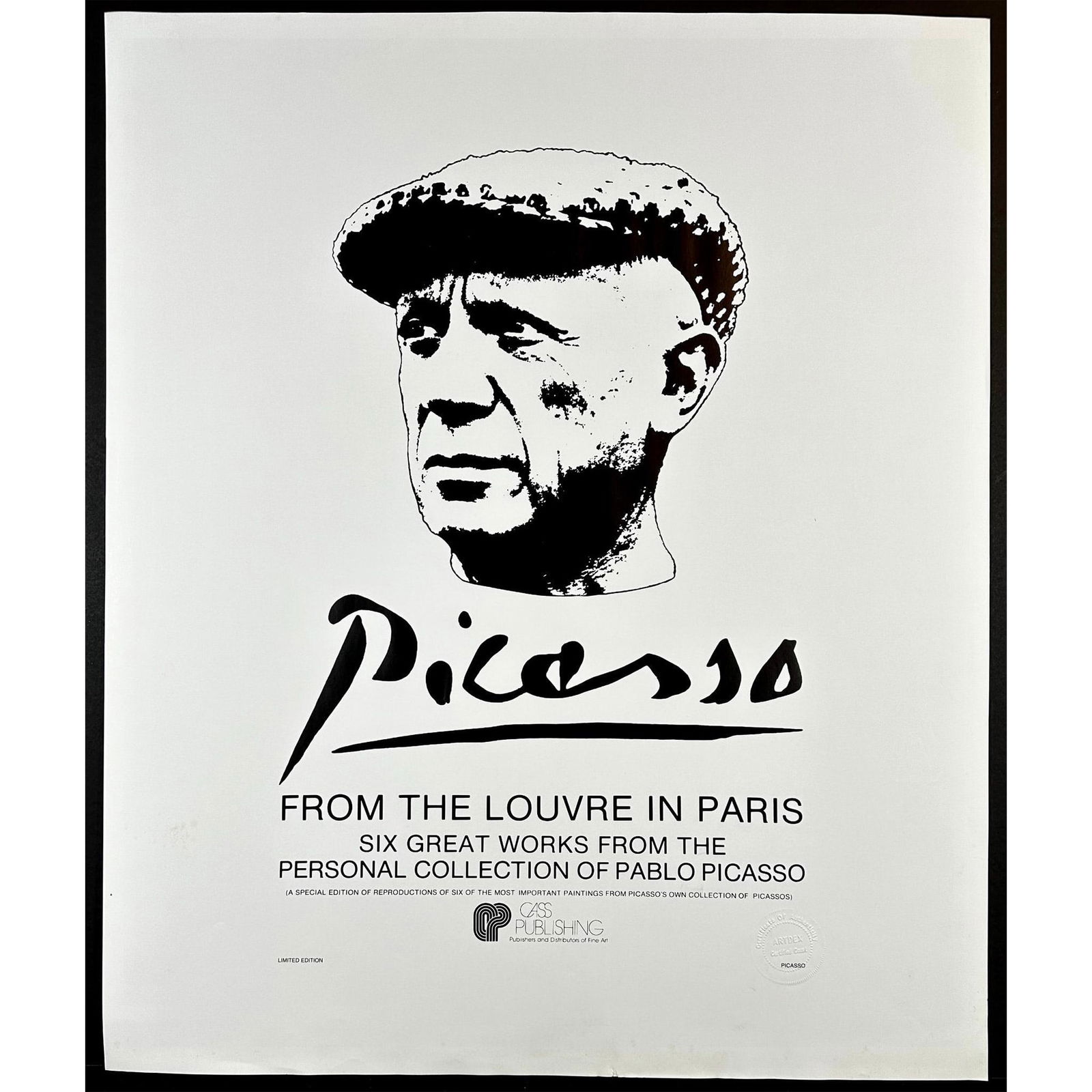 Pablo Picasso (Spanish, 1881-1973) Poster, From The Louvre in Paris White, Not Signed (1 of 2)