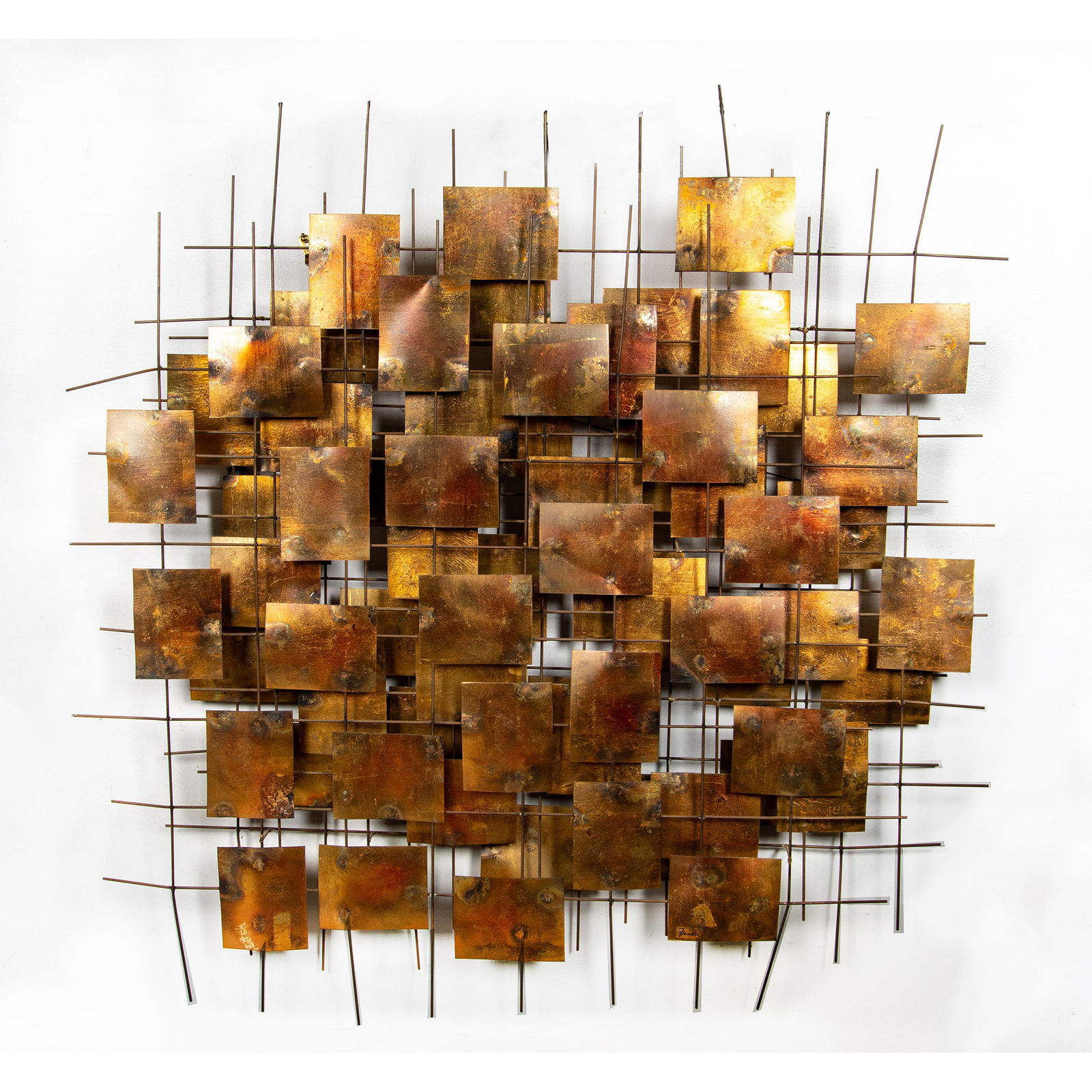 William & Bruce Friedle, Brutalist Metal Wall Sculpture (1 of 8)