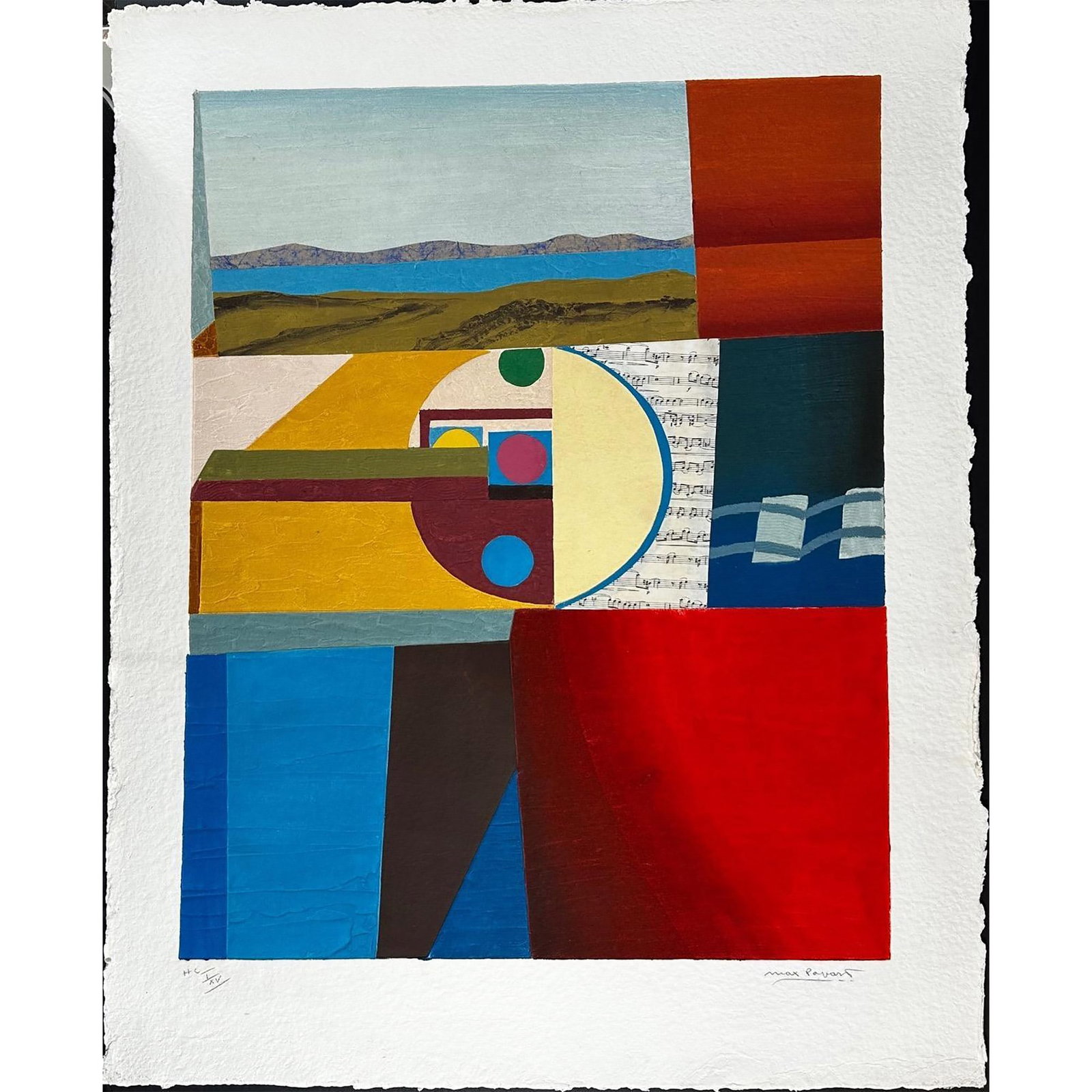 Max Papert (1911-1994) Carborundum Etching, Untitled 1, Signed: Carborundum Etching titled Untitled 1 Signed bottom right numbered HC I/XV. Sight size 42" x 32"