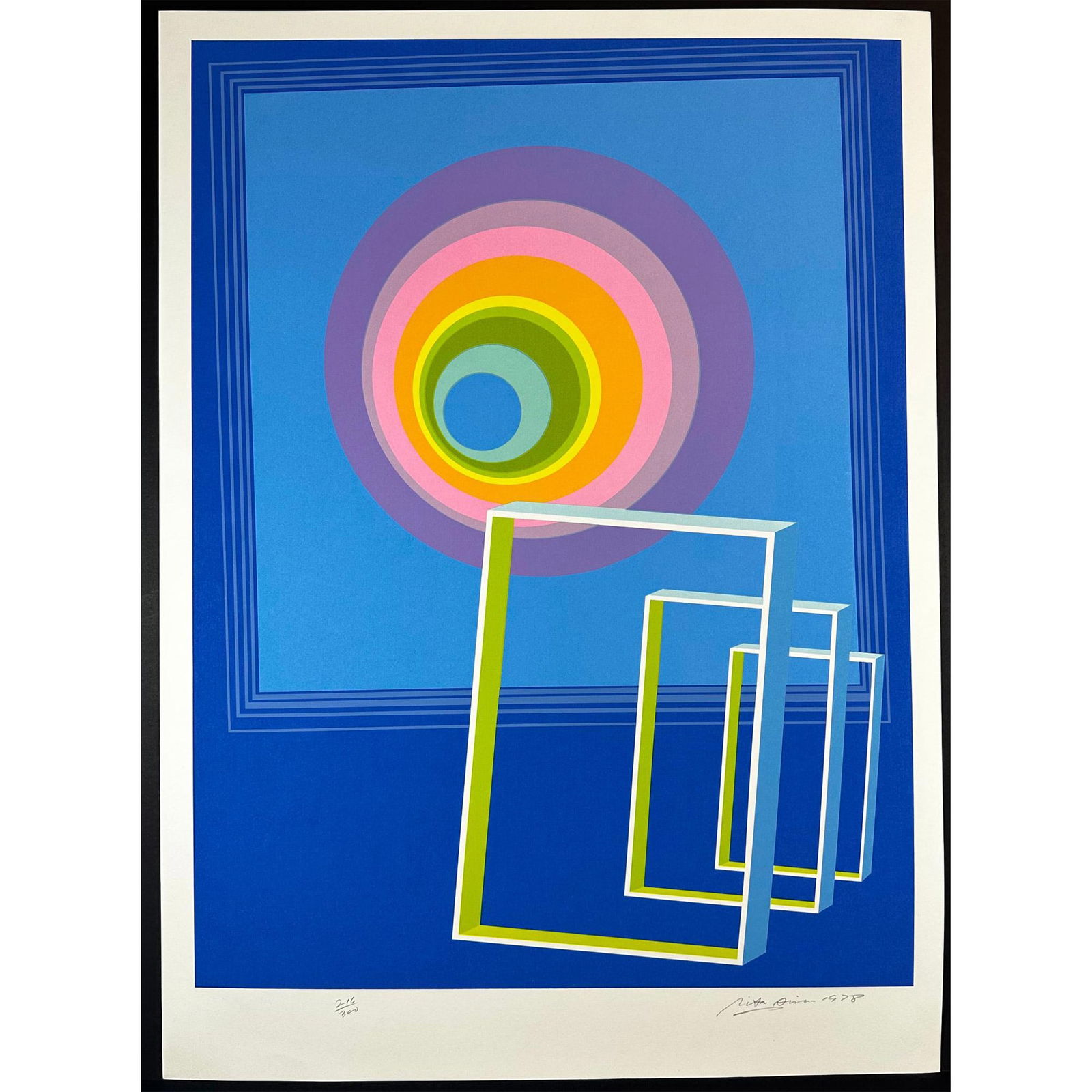 Rita Simon (1938-) Screenprint, Spacescape, signed (1 of 4)