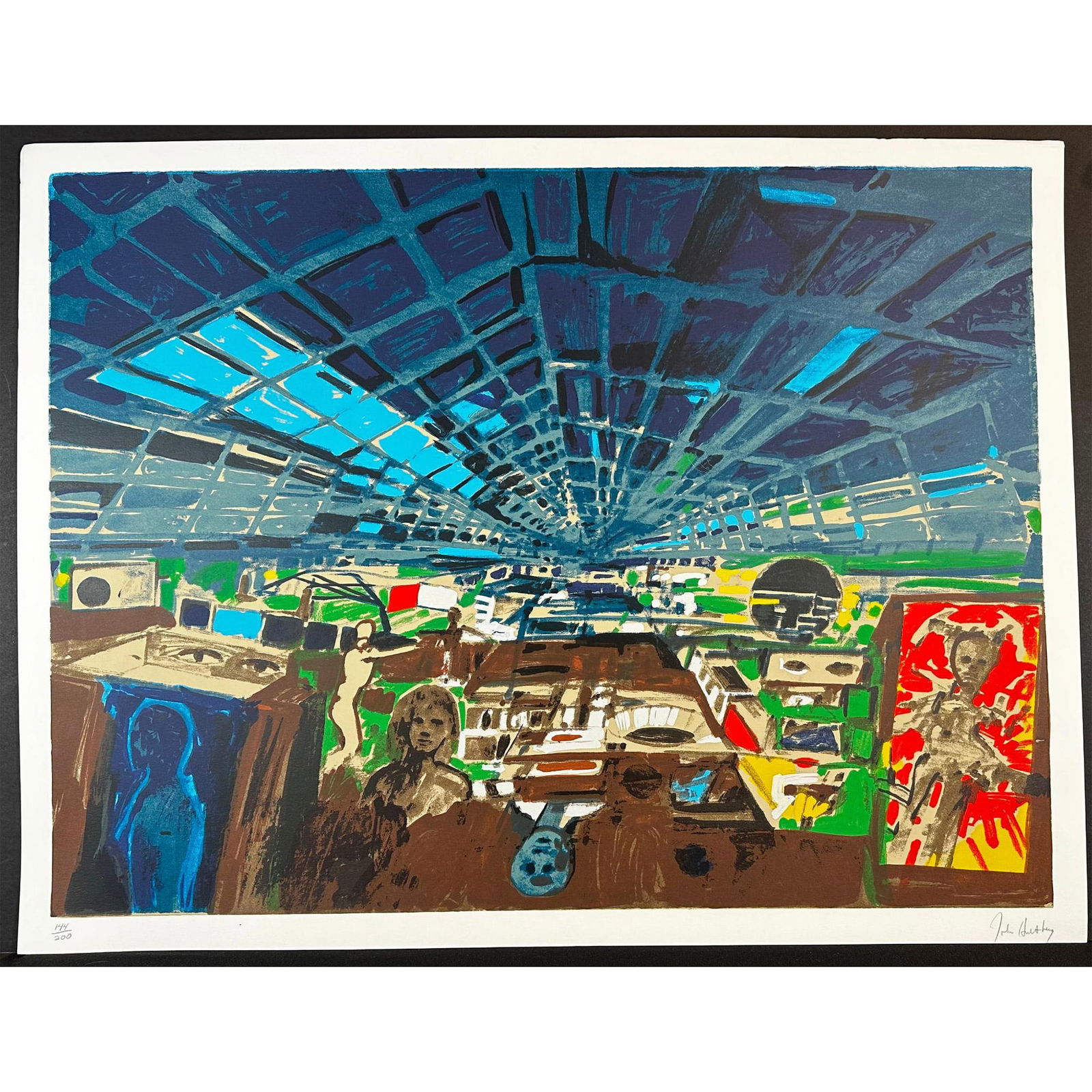 John Hultberg (1922-2005) Serigraph, Greenhouse signed (1 of 4)