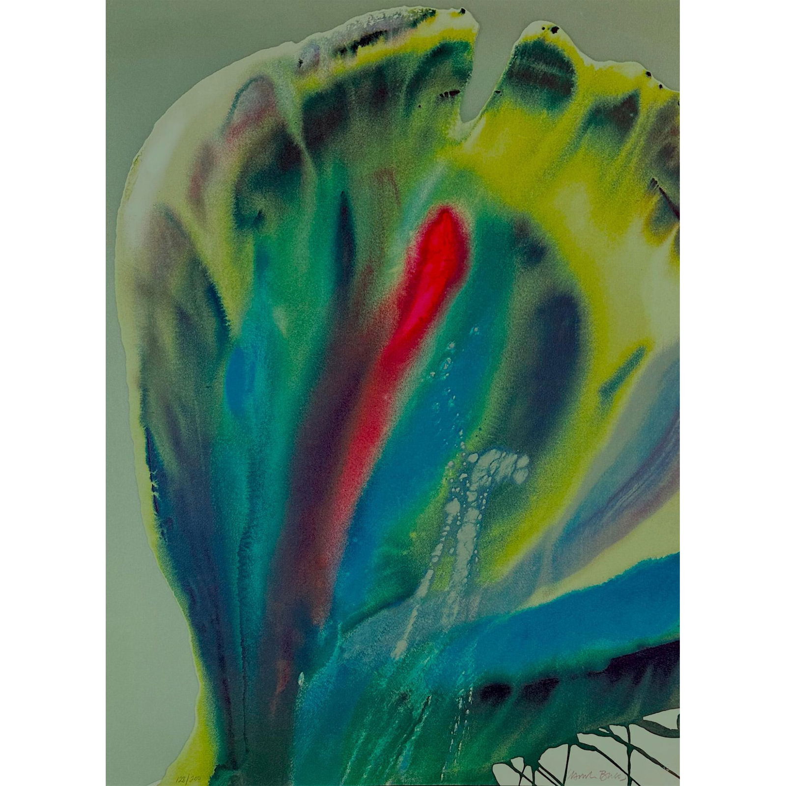 Lamar Briggs (1935-2015) , Screenprint, Flower Coasas II, Signed (1 of 3)