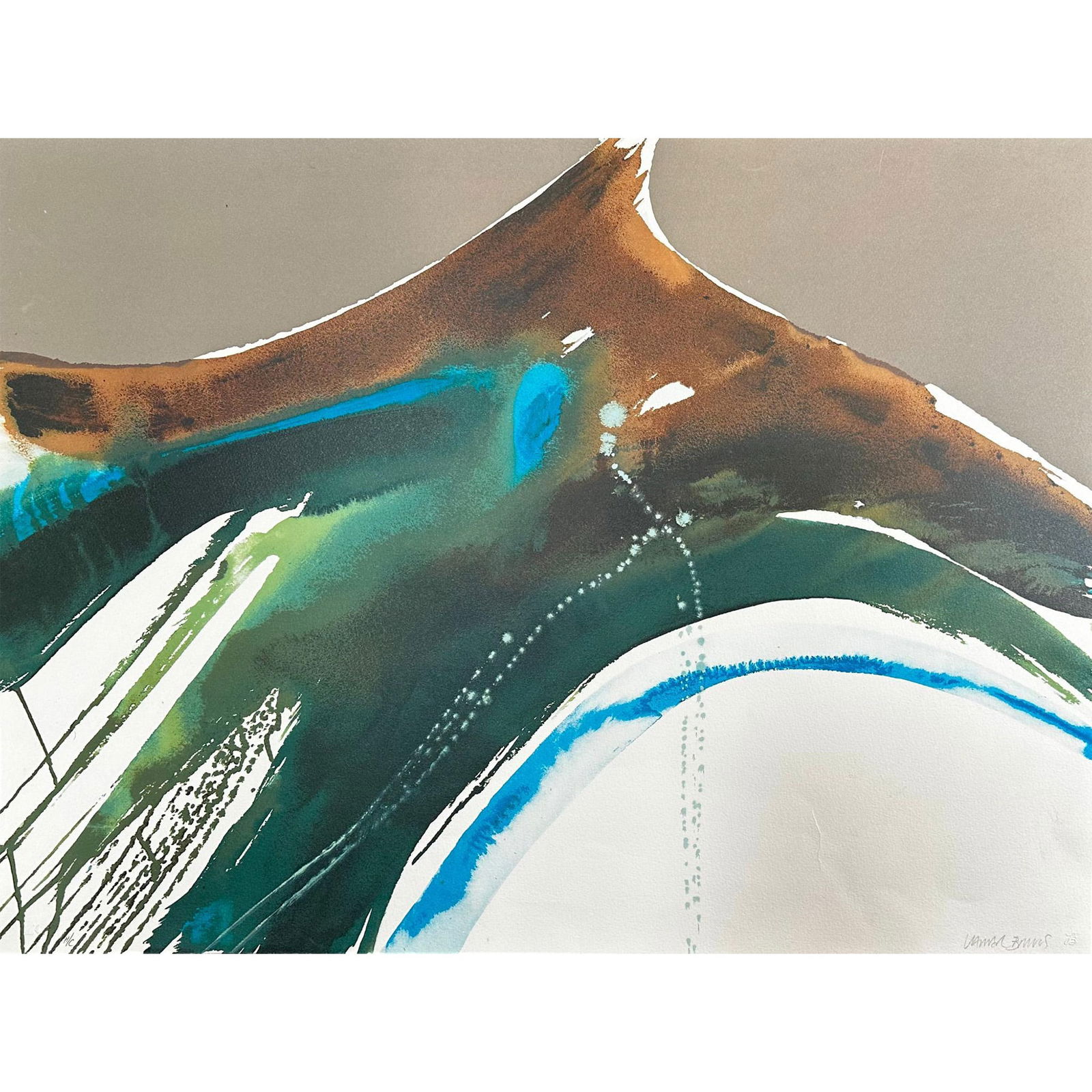 Lamar Briggs (1935-2015) Screenprint, Tiva Landscape, Signed (1 of 3)