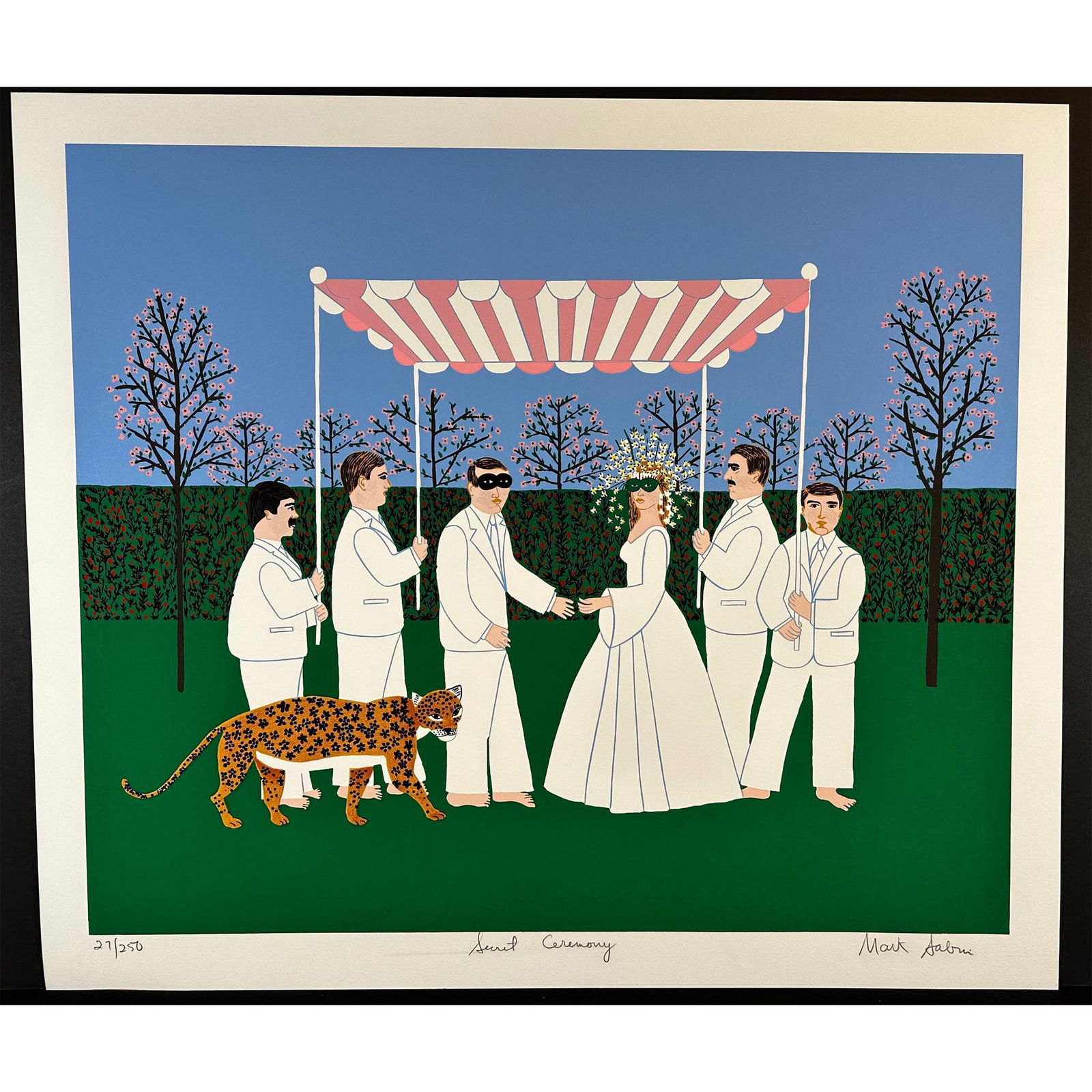 Mark Sabin (1936-) Screenprint, Secret Ceremony Signed (1 of 5)