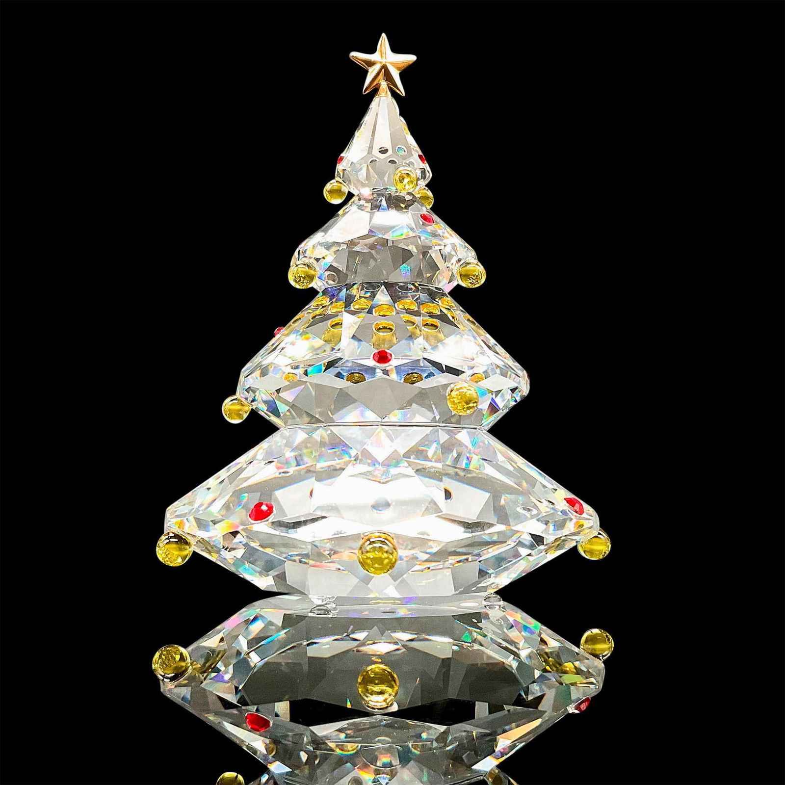 Swarovski Silver Crystal Figurine, Christmas Tree (1 of 3)