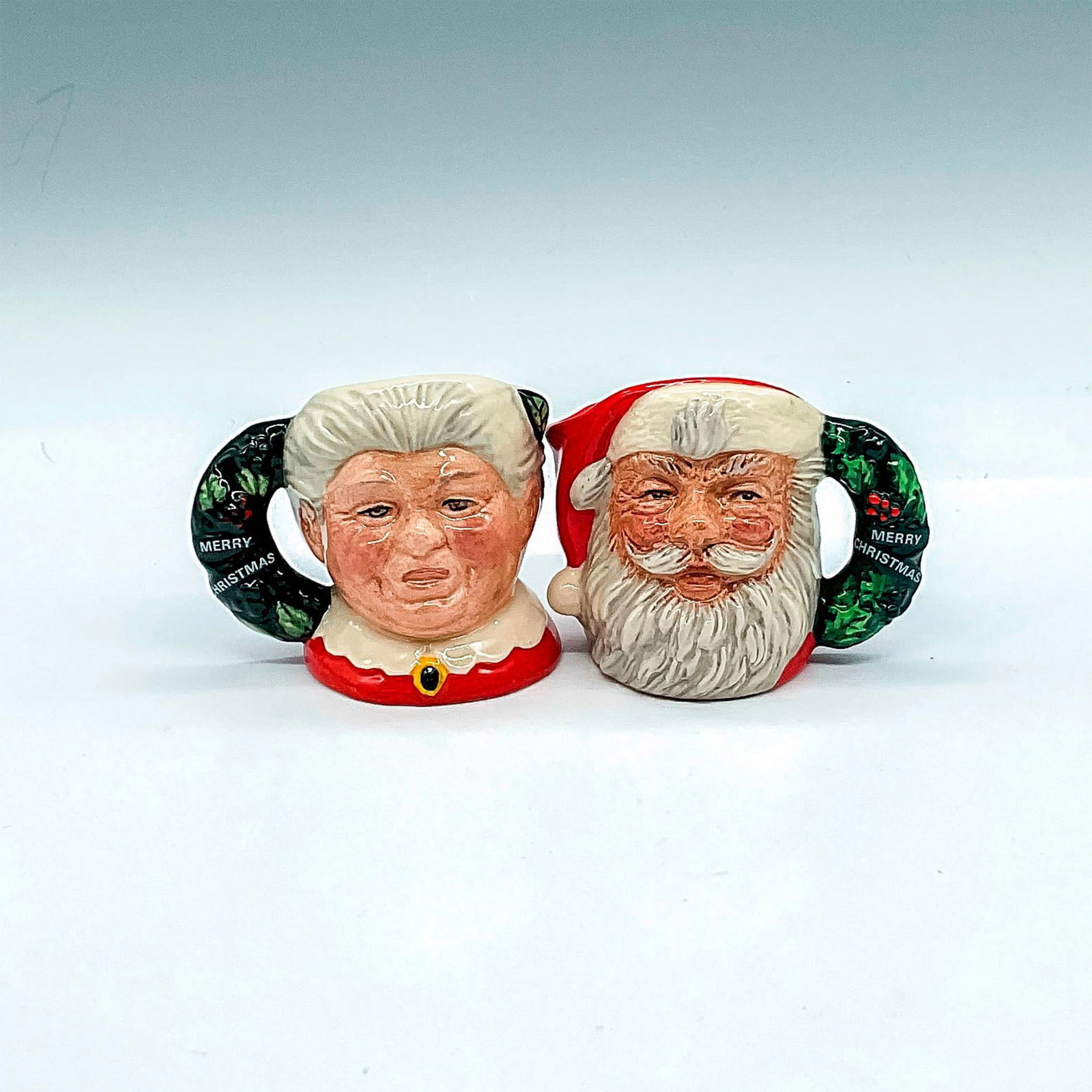 2pc Royal Doulton Mini Character Jugs, Santa Claus & Mrs (1 of 3)