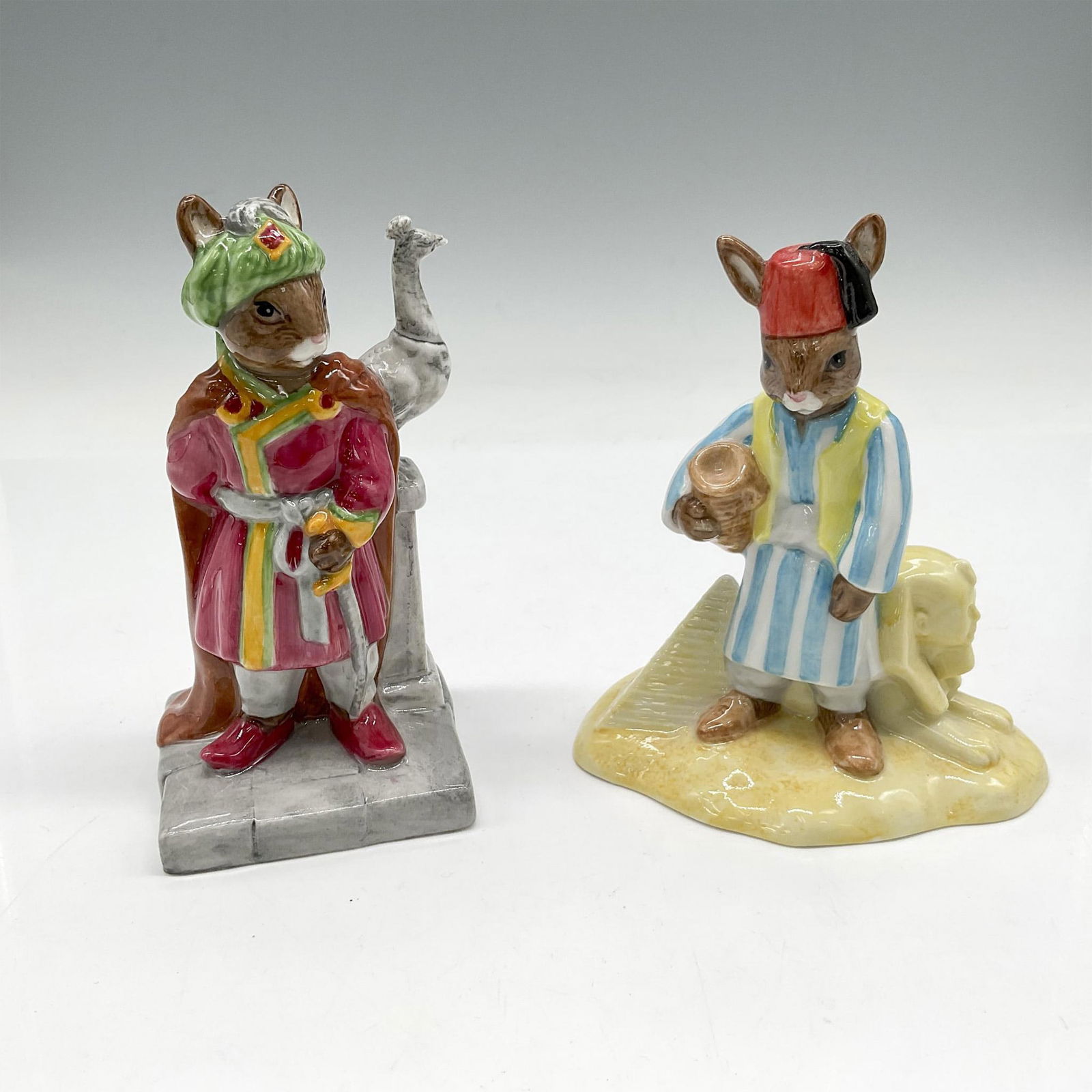 2pc Royal Doulton Bunnykins, Egyptian DB314 + DB315 (1 of 3)