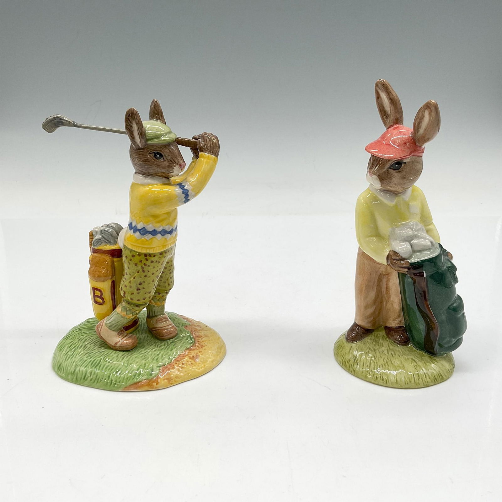 2pc Royal Doulton Bunnykins, Golf DB271 + DB427 (1 of 3)