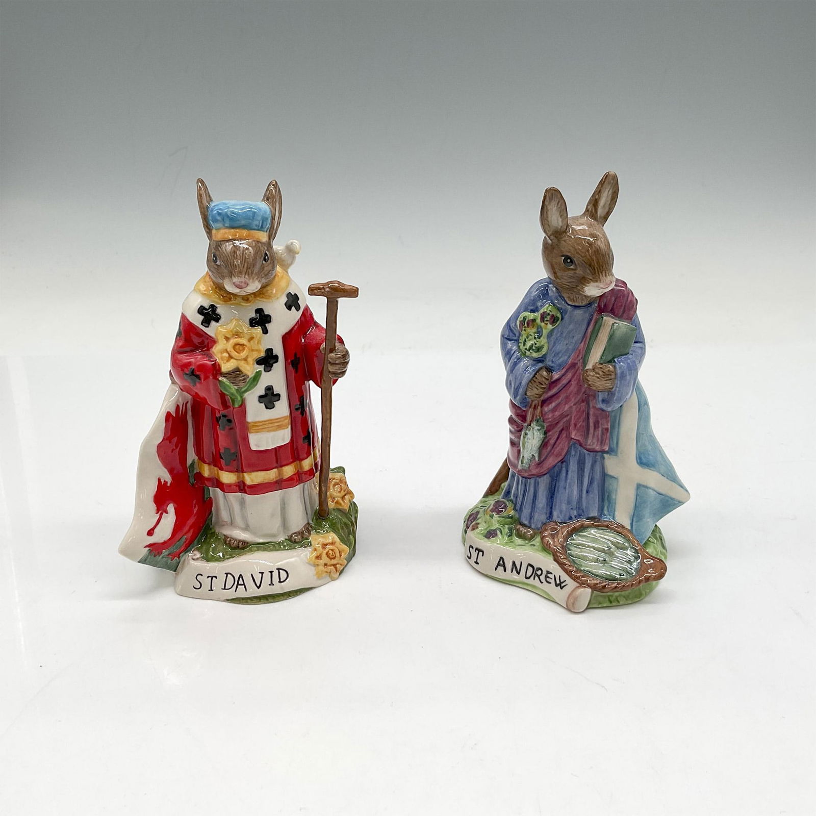 2pc Royal Doulton Bunnykins, Patron Saints DB399 + DB400 (1 of 3)