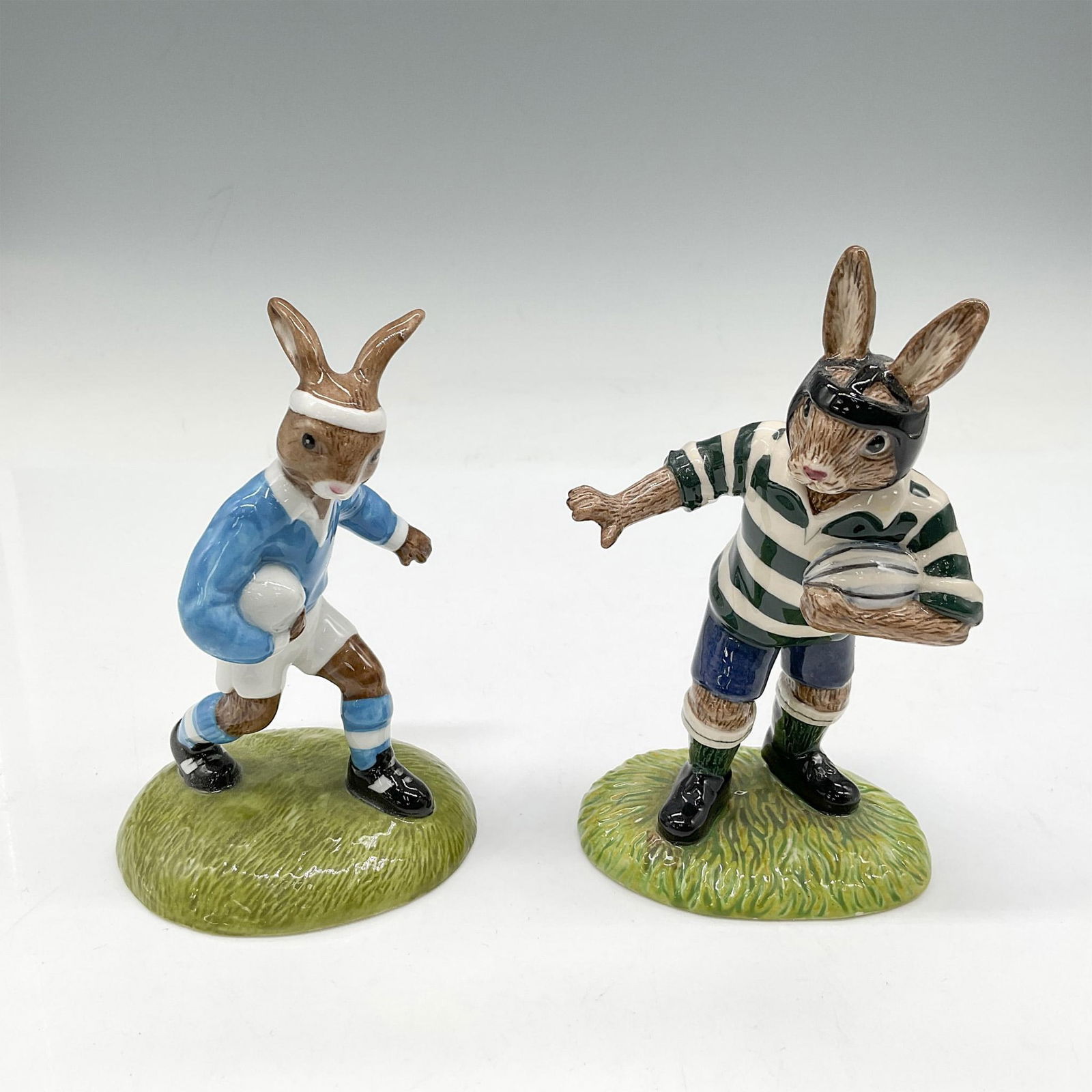 2pc Royal Doulton Bunnykins, Rugby DB318 + DB449 (1 of 3)