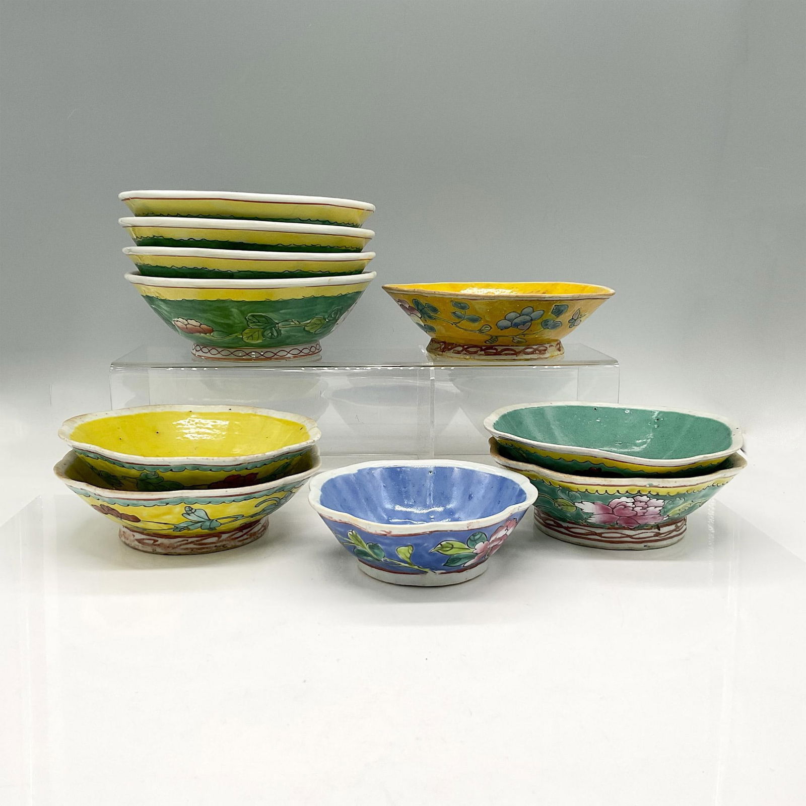 10pc Chinese Enameled Bowls (1 of 3)
