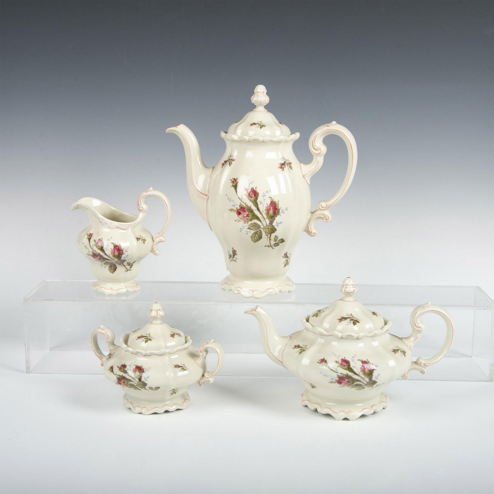 4pc Rosenthal Pompadour Moss Rose Tea and Coffee Service (1 of 4)