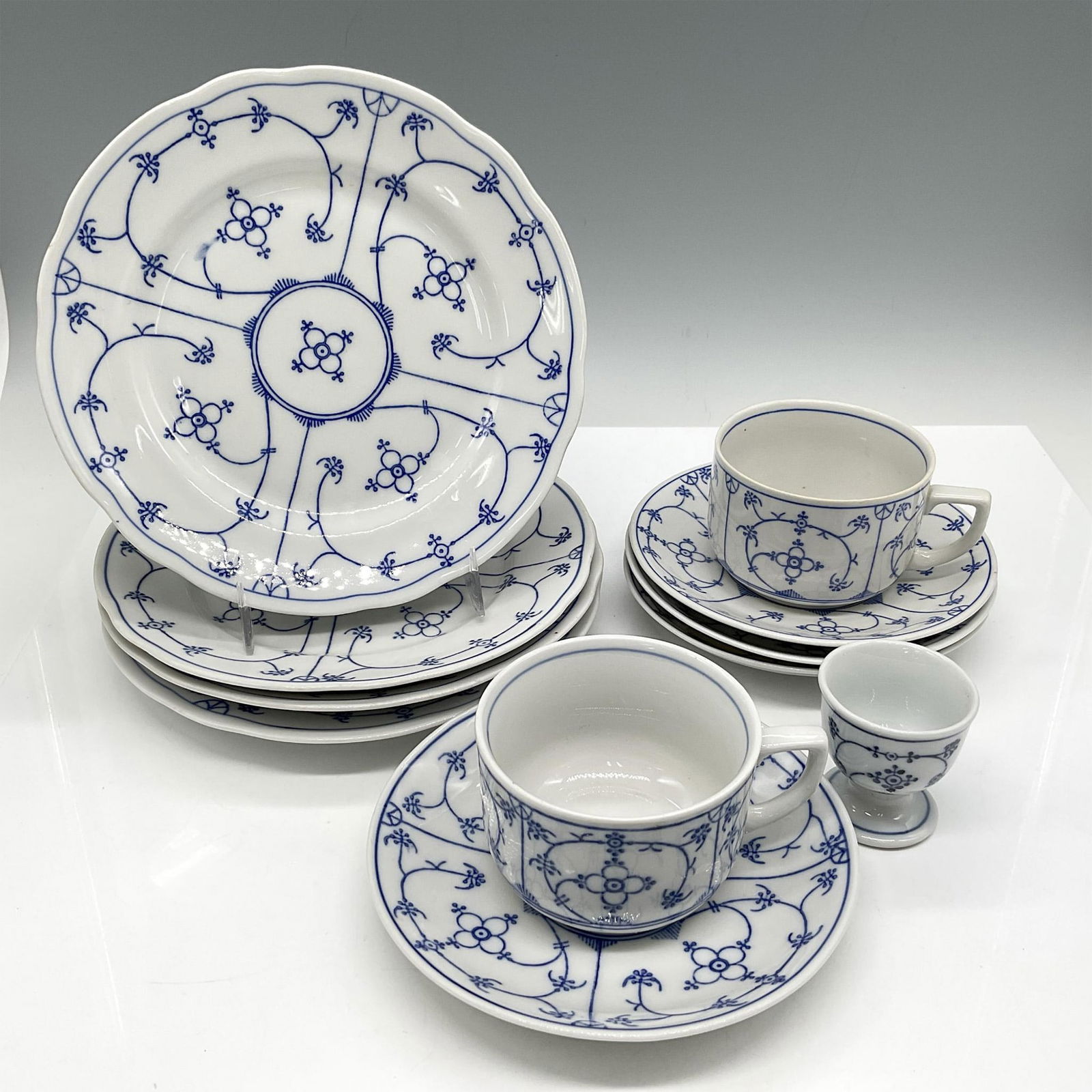 11pc Winterling Bavaria Porcelain Dessert Set, Indisch Blau (1 of 2)