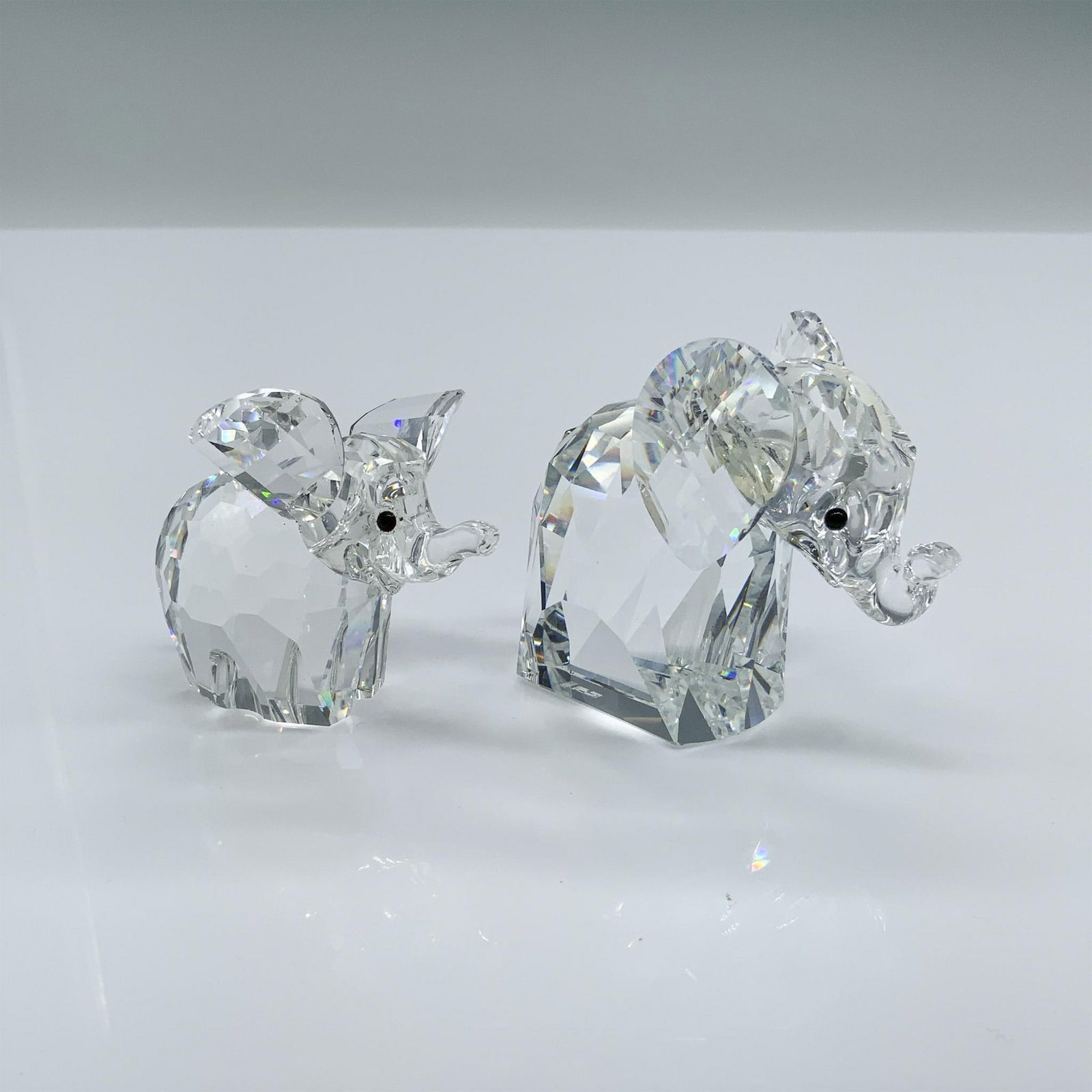 2pc Swarovski Crystal Figurines, Elephants (1 of 4)