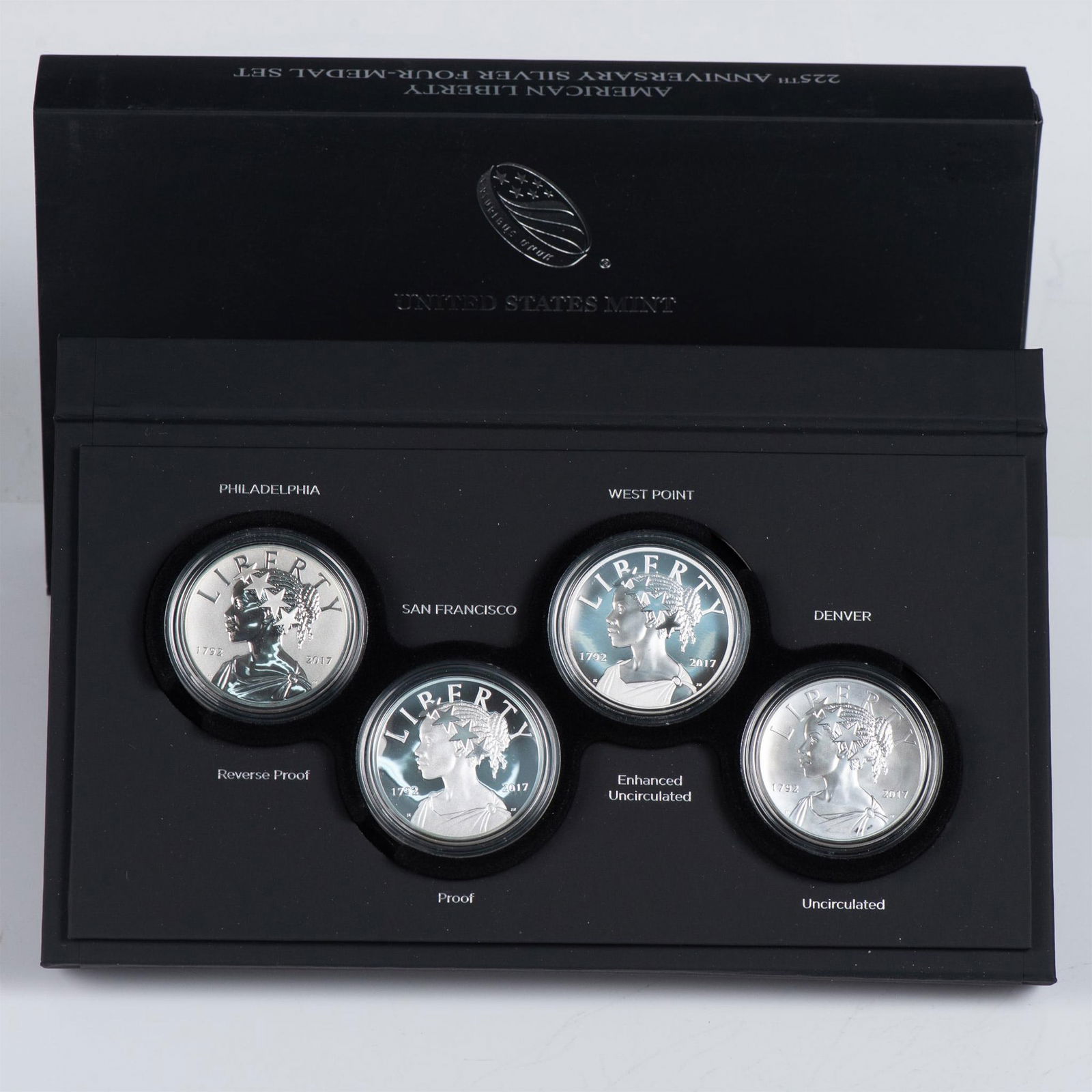 AMERICAN LIBERTY 225TH ANNIVERSARY SILVER 4 MEDAL SET (1 of 5)