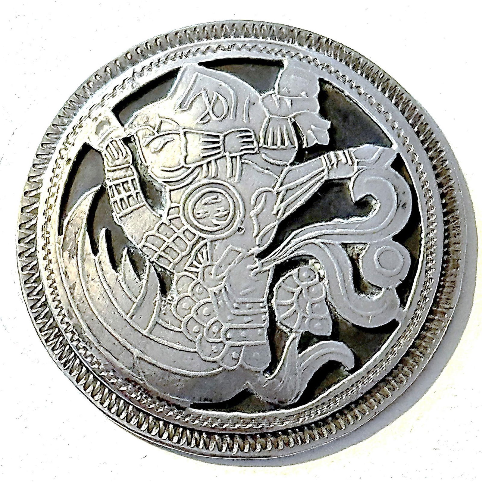 A division three pictorial silver button (1 of 2)