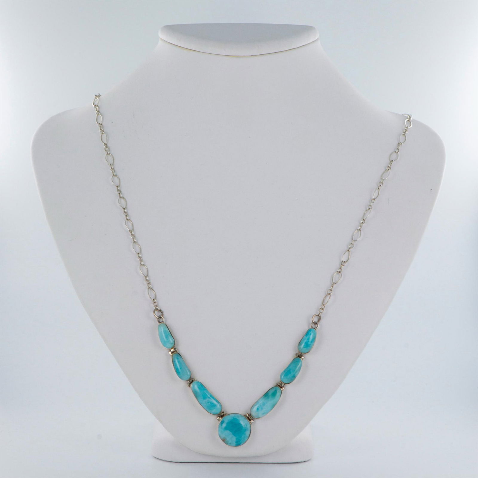 Larimar and Sterling Silver Necklace (1 of 4)