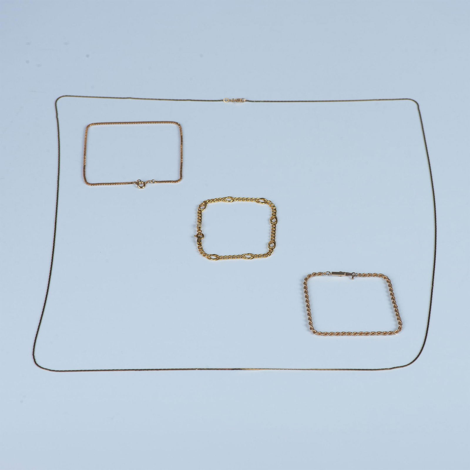 4pc Gold Necklace and Bracelets (1 of 6)