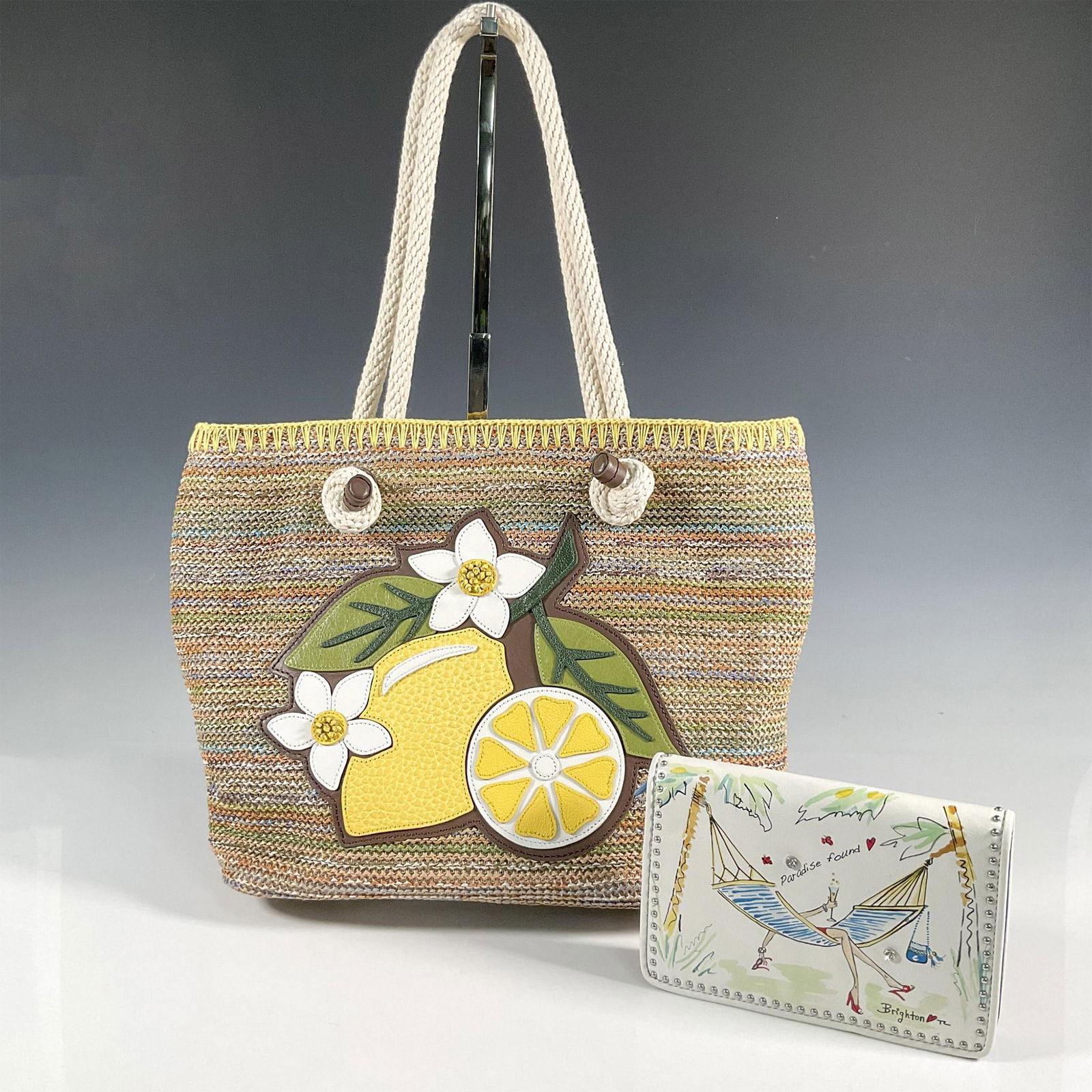 2pc Brighton Braided Beach Tote Bag + Wallet (1 of 4)