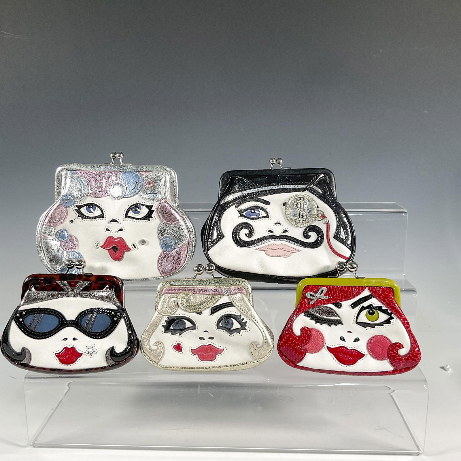 5pc Brighton Frame Bag/Coin Purse Collection, Faces (1 of 2)