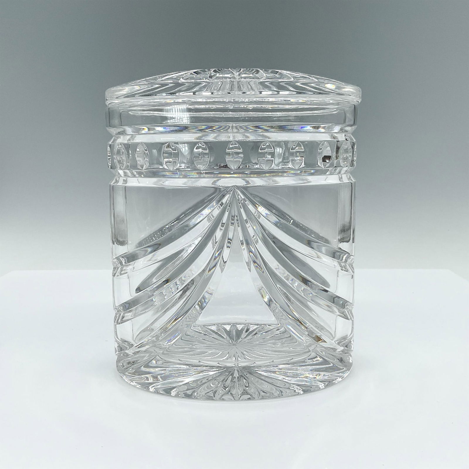 Waterford Crystal Oval Shaped Cookie Jar, Overture Pattern (1 of 4)