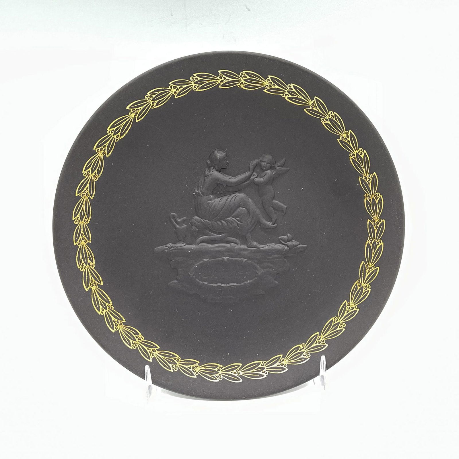 Wedgwood Black Basalt Plate, Mother (1 of 3)