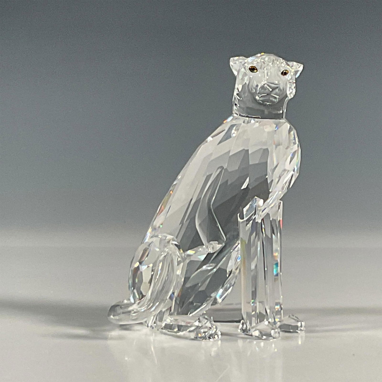 Swarovski Silver Crystal Figurine, Cheetah (1 of 5)