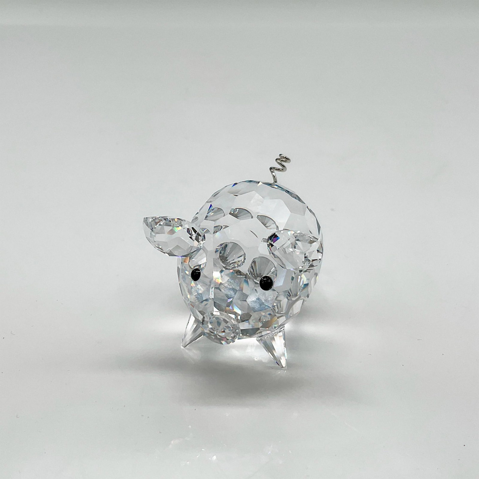 Swarovski Silver Crystal Figurine, Medium Pig (1 of 4)