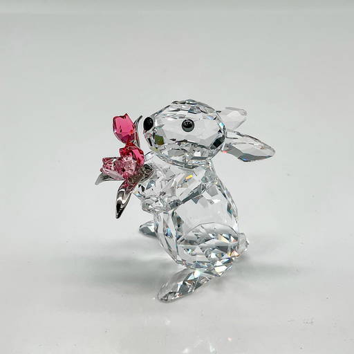 Swarovski Crystal Figurine, Rabbit With Tulips